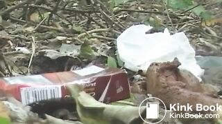 Nice poo and littering in the woods..
