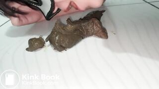 Brazilian teen girl eats poop of of the floor