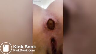Slut Licking her shit