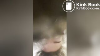 Slut Licking her shit