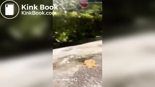 big booty ebony girl shit outside in public