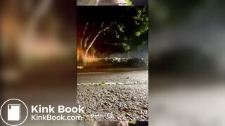 big booty ebony girl shit outside in public