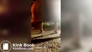 big booty ebony girl shit outside in public