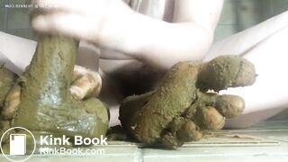 One of my favorite scat girl shitting and smearing - video 2