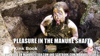 Pleasure in the manure shaft - submerging in cowshit