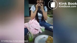 Hot girl shitting and eating her shit on her pizza