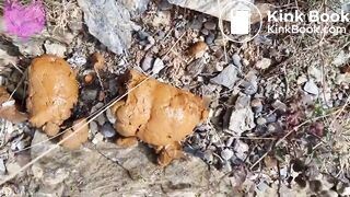Hot girl shitting outdoors - video 5