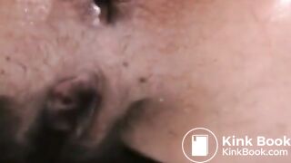 Brunette mature woman shitting