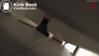 A girl who pooped outside the toilet bowl