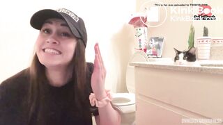 Sexy latina girl pooping in toilet