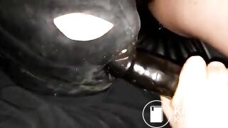 Slave Cleaning His Mistress's Dirty Strap-on