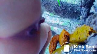 Hot girl shitting outdoors - video 3