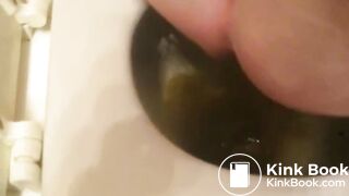 Obese pig unclogs her bowels