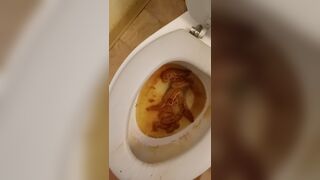 My week constipated poo i pushed out