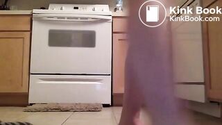 Hot girl shitting in kitchen - video 2