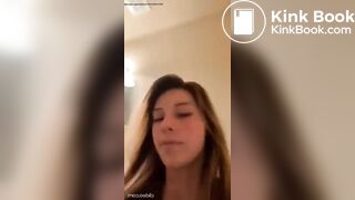 Spreading ass toilet cute girl