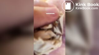 Girl shitting on her slave
