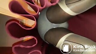 BlueGirl70 Red Upskirt Nude Seams