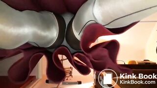 BlueGirl70 Red Upskirt Nude Seams