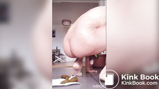 Shit fart piss dildo in the ass