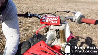 Naughty Guy Riding a Motorcycle While Pooping