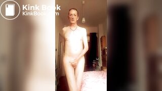 naked and crossdressing in bedroom
