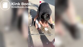 Filming a girl vomiting