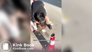 Filming a girl vomiting