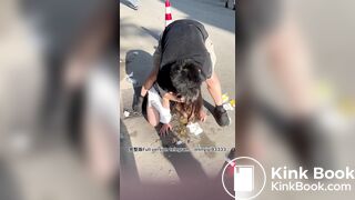 Filming a girl vomiting