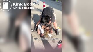 Filming a girl vomiting