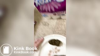 Naked Guy Pooping on the Plate