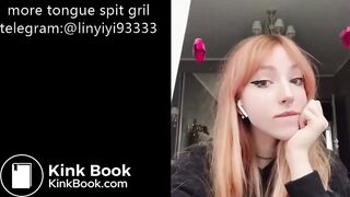 Girl's sexy long tongue 5