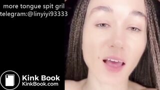 Girl's sexy long tongue 6