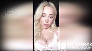 Girl's sexy long tongue 7