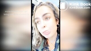 Girl's sexy long tongue 7