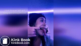 Girl's sexy long tongue 8