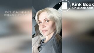 Girl's sexy long tongue 9