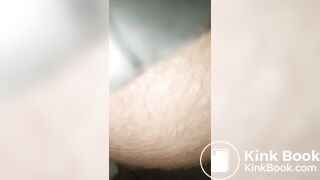 Stroking shaved penis and farts!