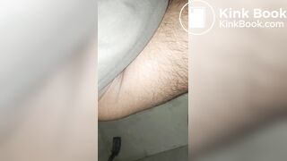 Stroking shaved penis and farts!