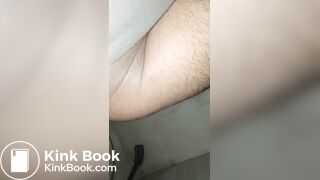 Stroking shaved penis and farts!