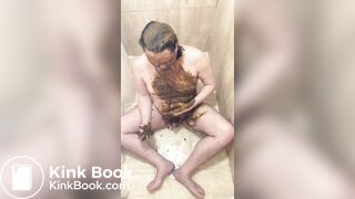 Gay scat pig full body smear and shitwank