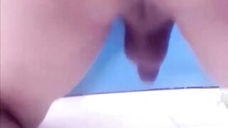 Hot latino pisses, shits, and plays with his shit