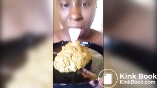 Ebony MILF Sam scat show 2