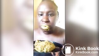Ebony MILF Sam scat show 2