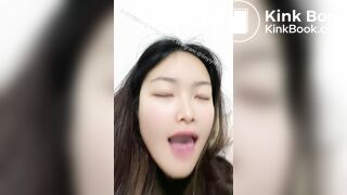 Girl's sexy long tongue 11