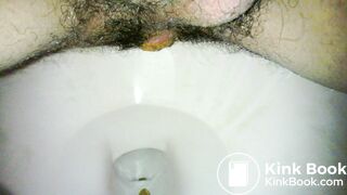 Latino Guy With Hairy Ass Taking a Shit