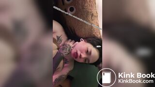 Girl's sexy long tongue 14