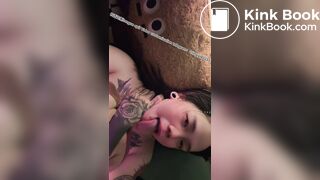 Girl's sexy long tongue 14