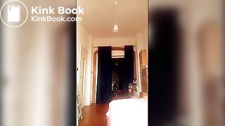 naked and crossdressing in bedroom