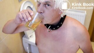 Master's toilet slave Armands Lusis drinks his own piss online